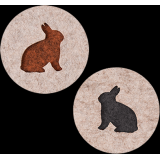 Coaster felt standard, 2 layere lipite (9.8 cm)