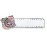 Riglă cu lupă de 15 cm, plastic