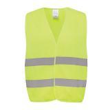 GRS recycled PET high-visibility safety vest, yellow