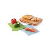 Cutting board with 4pcs hygienic boards, brown