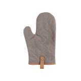 Deluxe canvas oven mitt, black