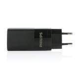 Philips Ultra fast 3-port USB wall charger 65W, black