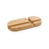 Bamboo tablet and phone holder, brown