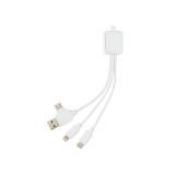 6-in-1 antimicrobial cable, white