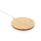 Bamboo 5W wireless charger round, brown