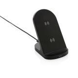 RCS recycled plastic double coil wireless stand 15W, black