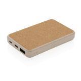 Cork and Wheat 5.000 mAh pocket powerbank, brown