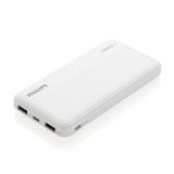 Philips 10.000 mAh slim powerbank, white