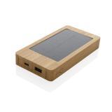 Sunwick 10.000 mah Bamboo solar powerbank, brown