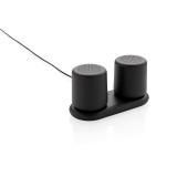 Induction charging double speaker set, black
