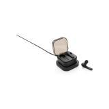 TWS earbuds in wireless charging case, black