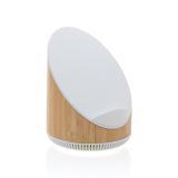 Ovate bamboo 5W speaker with 15W wireless charger, brown