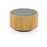 RCS certified recycled plastic & bamboo 3W wireless speaker, black