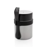 Bogota food flask with ceramic coating, silver