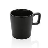 Ceramic modern coffee mug, black