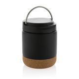 Savory RCS certified recycled stainless steel foodflask, black