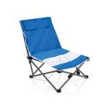 Foldable beach chair in pouch, blue