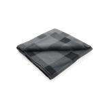 Soft plaid fleece blanket, anthracite