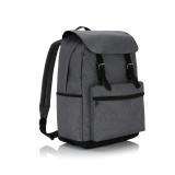 Laptop backpack with magnetic bucklestraps, grey