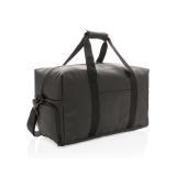 Smooth PU weekend duffel, black