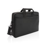 Swiss Peak deluxe PU laptop bag PVC free, black