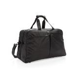Swiss Peak RFID duffle with suitcase opening, black