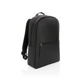 Swiss Peak deluxe PU laptop backpack PVC free, black