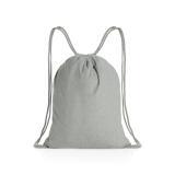 Impact AWARE™ recycled cotton drawstring backpack 145gsm, black