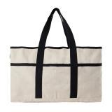 VINGA Volonne AWARE™ recycled canvas beach bag, off white