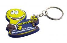 Breloc pvc 2D, logo METRO